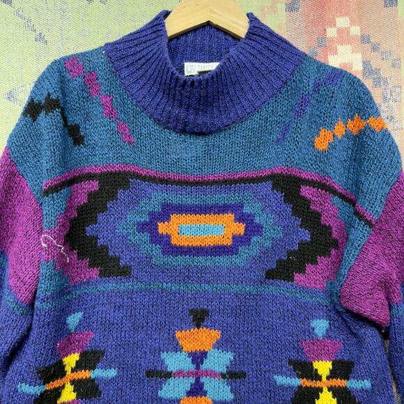 Calamity Jayne Vintage Western Sweater Size Medium 80s - Picture 2 of 3